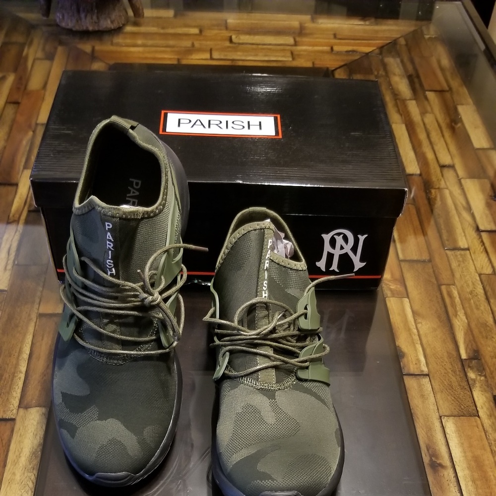 Parish Nation Olive Green Camouflage sneakers